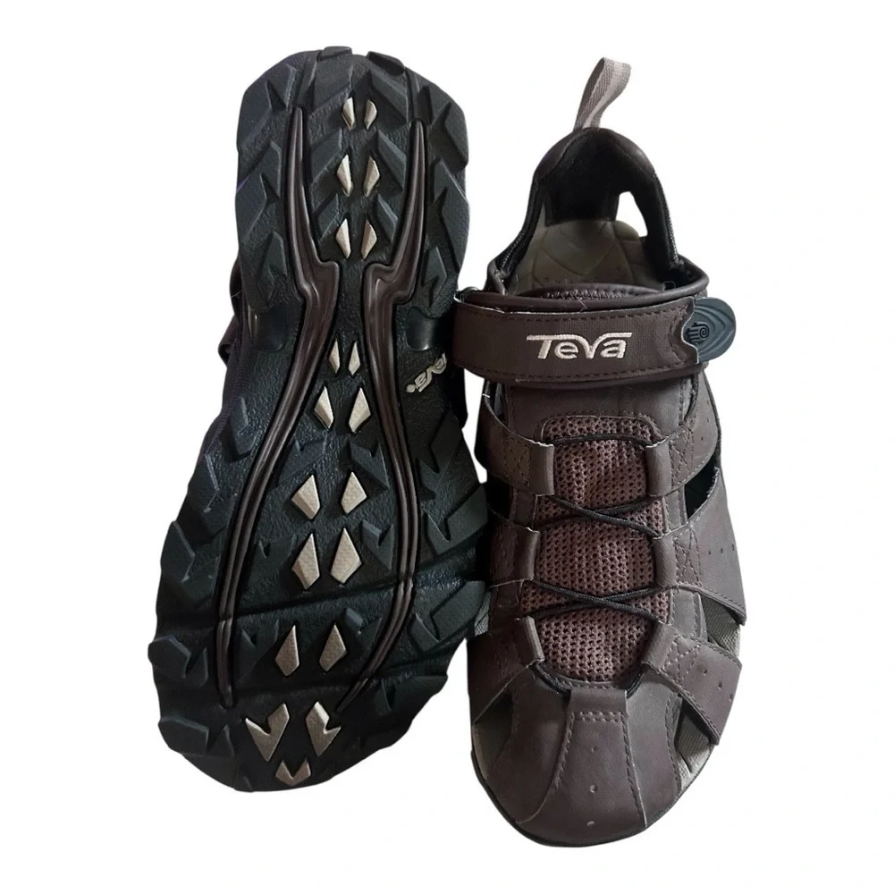 Teva Dark Brown Strappy Sandals sz 9